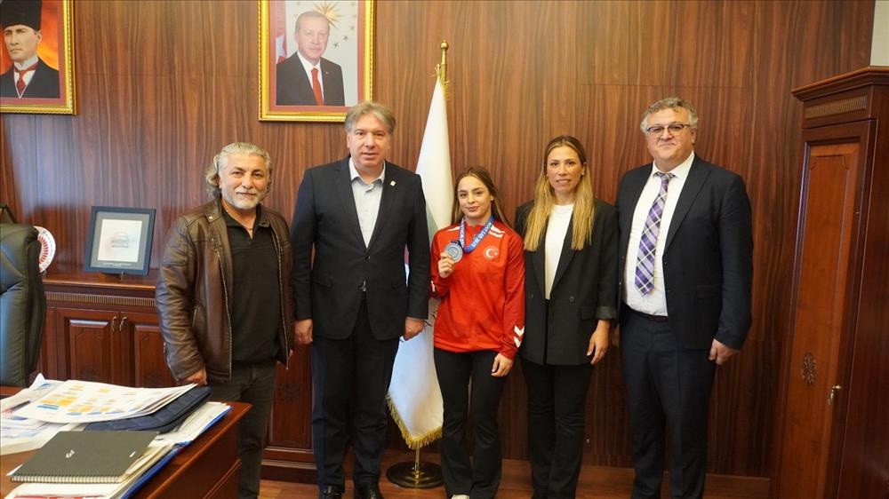 World Runner-Up Student Tuba Demir Visits Our Rector