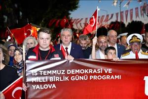 Our Rector, Prof. Mehmet Bahçekapılı, took part in the Democracy March