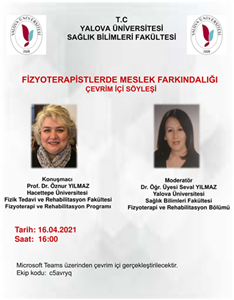 Fizyoterapistlerde Meslek Farkındalığı Çevrim İçi Söyleşi