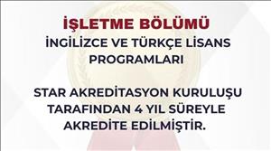 The Department of Business Administration Has Been Accredited for a Period of Four Years by STAR